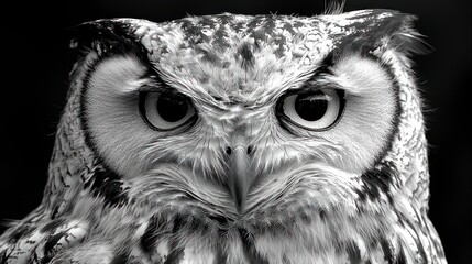 Intense stare of a majestic owl
