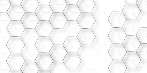 Fototapeta premium Geometric abstract hexagon technology background.. Abstract honeycomb background.. Vector illustration of hexagons pattern, Creative idea for medical technology or science design. 