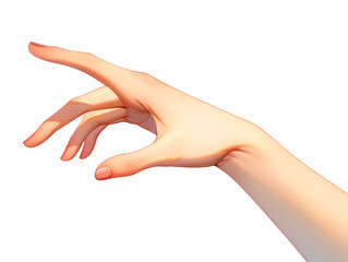 女性の美しい右手