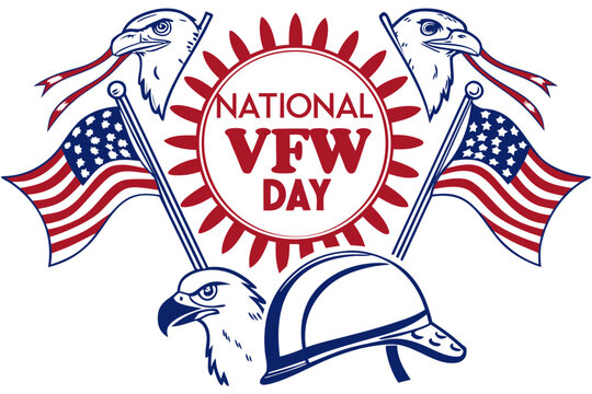 NATIONAL VFW DAY vector illustration