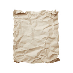 Obraz premium Crumpled brown paper with textured, uneven surface and visible creases