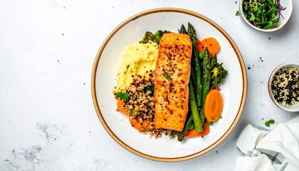 gourmet fish dish closeup photography 