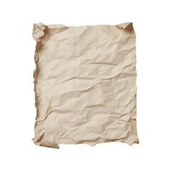 Obraz premium Crumpled brown paper with textured, uneven surface and visible creases