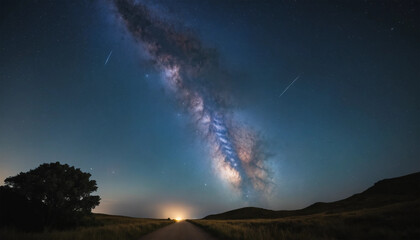 Stars in the twilight sky