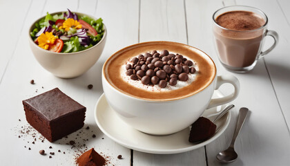 Coffee, desserts, and popular snack foods