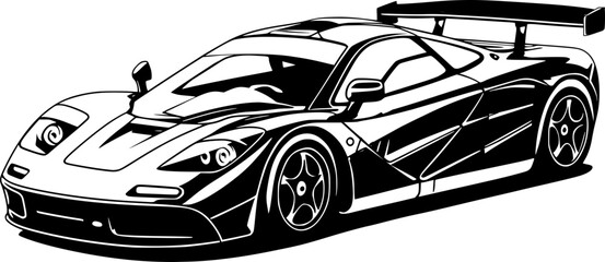 the black race sports car