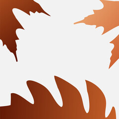 Autumnal Leaf Vector Frame Minimalist Graphic Design