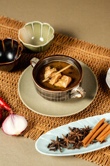 Ramadan Hari Raya Traditional Malay Sup Daging Beef Soup Malaysian Cuisine Dish with lemongrass
