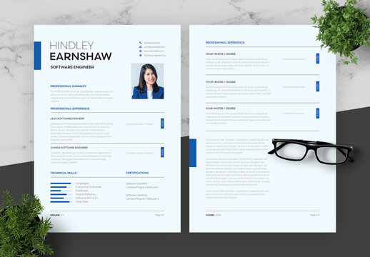 Blue And Black Resume