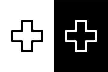 icon hospital vector design illustration solid mono color 