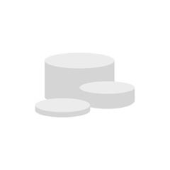 White blank product podium. Vector illustration