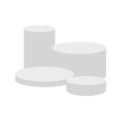White blank product podium. Vector illustration