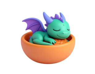 Sleeping Dragon 3D Render