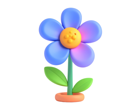 3D Flower Illustration