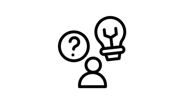 curiosity minimalist line animation