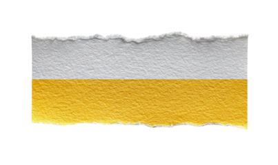 Torn paper strip, white and gold, horizontal bands
