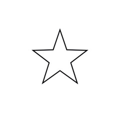 Obraz premium black star on white background