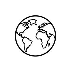 earth globe vector illustration