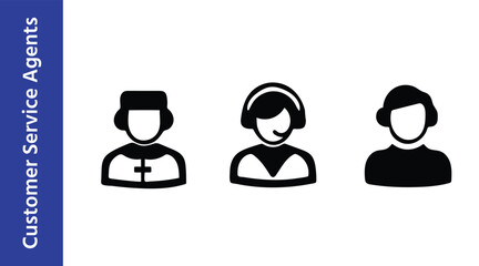 Customer Service Agents Icon Collections