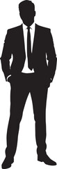 Businessman Silhouette Standing – Vector/Illustration Concept