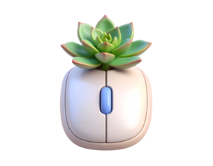 3D Render Succulent in Mouse Pot
