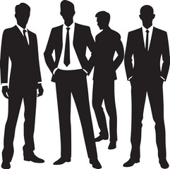 Businessman Silhouette Standing – Vector/Illustration Concept