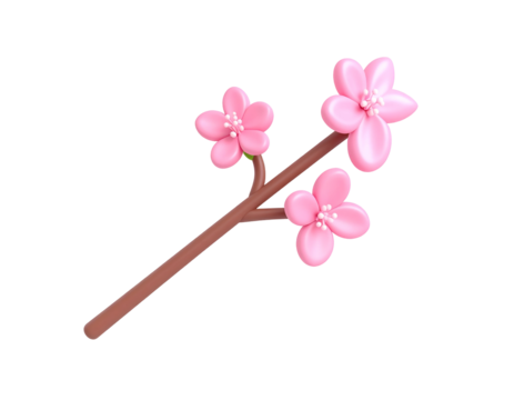 Pink Flower 3D Render