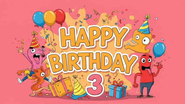 Happy 3rd Birthday! Monster Party Celebration!