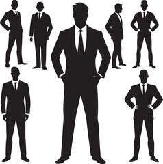 Businessman Silhouette Standing – Vector/Illustration Concept