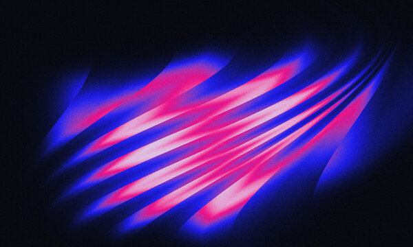 Abstract Pink Blue Swirl - Neon Effect Shapes, Wave Flow, Futuristic Bright Glowing Dynamic Background