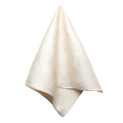 Cream colored fabric folded against black background