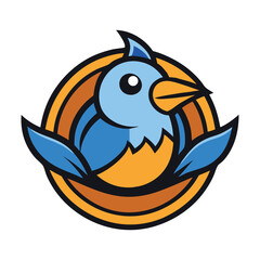 A charming bird-in-nest logo featuring a peaceful bird resting in its cozy nest, symbolizing safety, comfort, and family. Ideal for brands focusing on care, nature, and warm hospitality.
