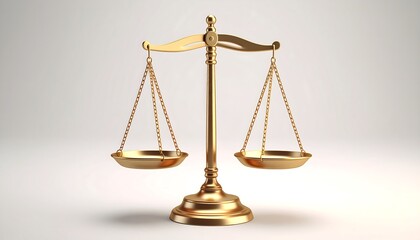 Golden Scales of Justice with Balance.