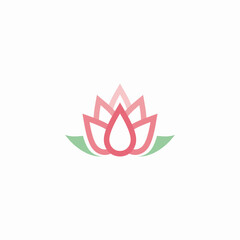 simple lotus abstract logo template