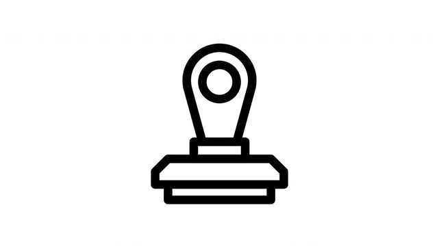 stamp minimalist line animation