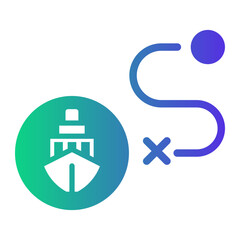 cruise ship Gradient icon