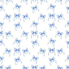 seamless pattern with bow or  ribbon