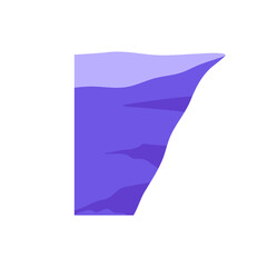 Cartoon edge ravine cliff. Ravine for bussiness concept. Vector illustration. 