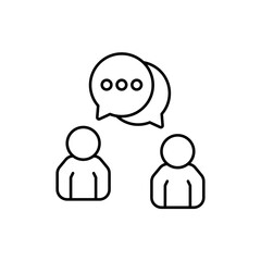 Icon a communication, isolated against a clean background.