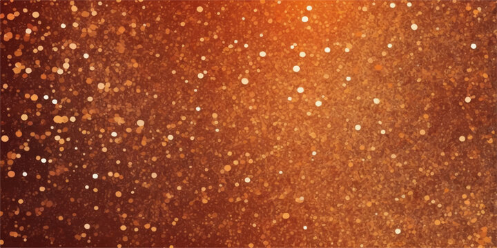 Orange beer bubbles with gold glitter texture on a rainy Christmas window