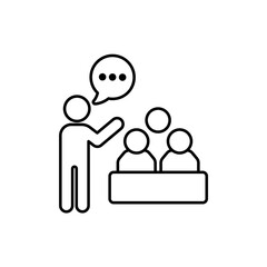 Icon a explanation, isolated against a clean background.