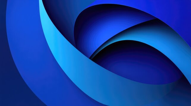 Abstract swirling blue forms, layered and textured
