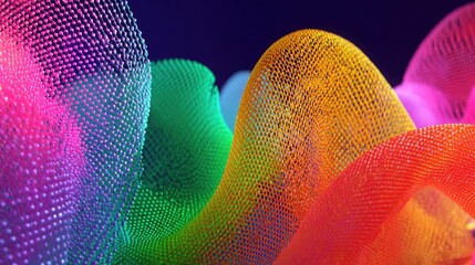 Vibrant, swirling, colorful abstract shapes