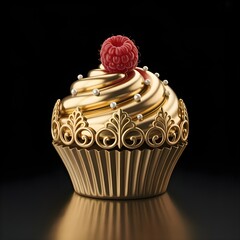 super luxury cupcake on a table in a restaurant