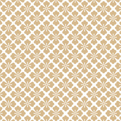 Fototapeta premium 日本の伝統的な紋様素材。花菱紋のパターンのシームレスな和風デザイン素材。