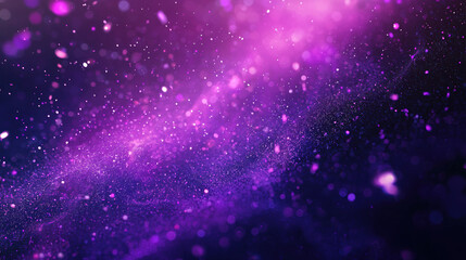 Obraz premium A purple background with particles or elements randomly drifting in space. 