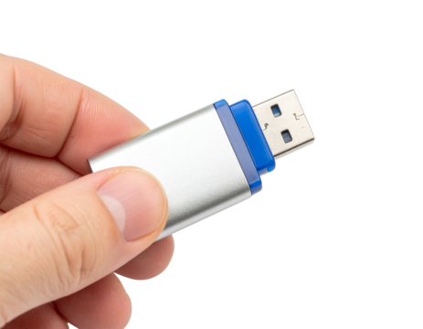 usb flash drive in hand