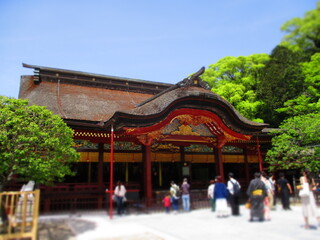 Naklejka premium Dazaifu Tenmangu Shrine, Fukuoka, Japan - Diorama Effect