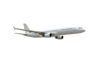 Obraz premium White airplane isolated on transparent background