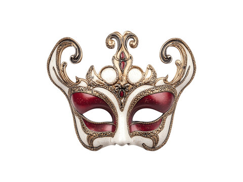 Elegant carnival mask featuring ornate opera-inspired design and decorative flourishes